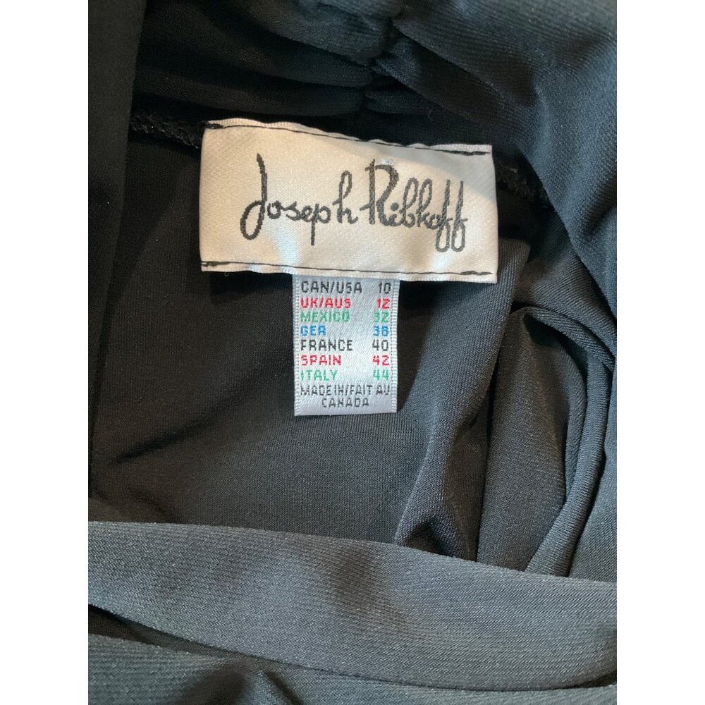 Joseph Ribkoff Black draped long sleeve dress size 10 - Picture 7 of 7